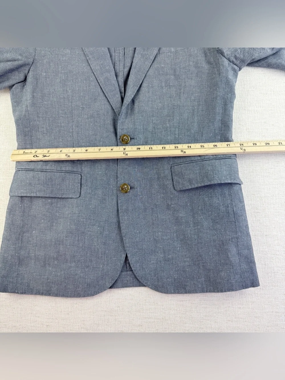 J crew ludlow unstructured suit jacket deep water cotton linen Men‎ size 36S